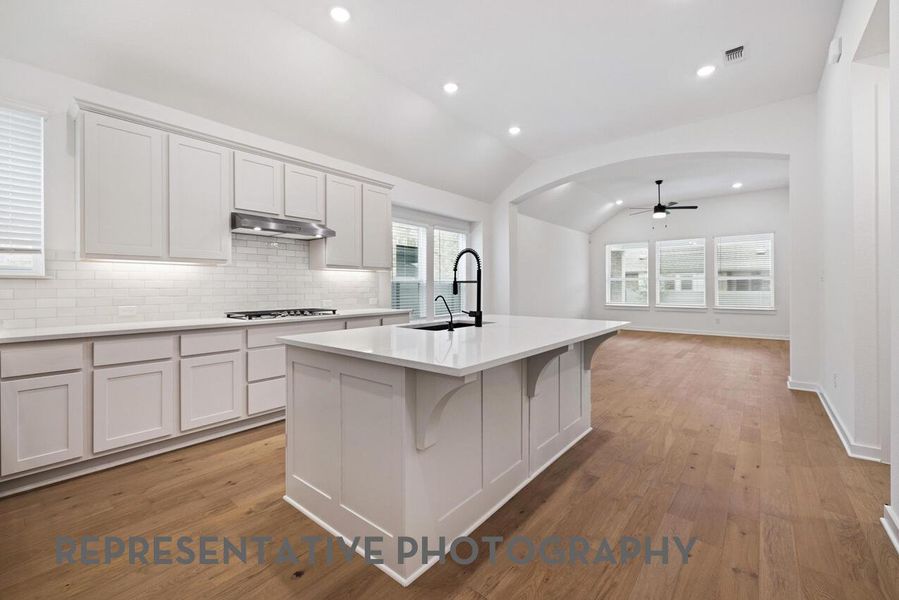 Furnished interior view inside a new home in Wolf Ranch, Georgetown (Image 8).