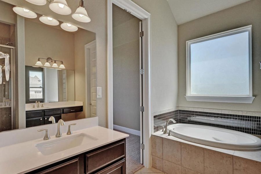 Representative furnished interior of a home built from the Oaks 1793 by Brohn Homes in Oaks at San Gabriel, Georgetown (Image 8).