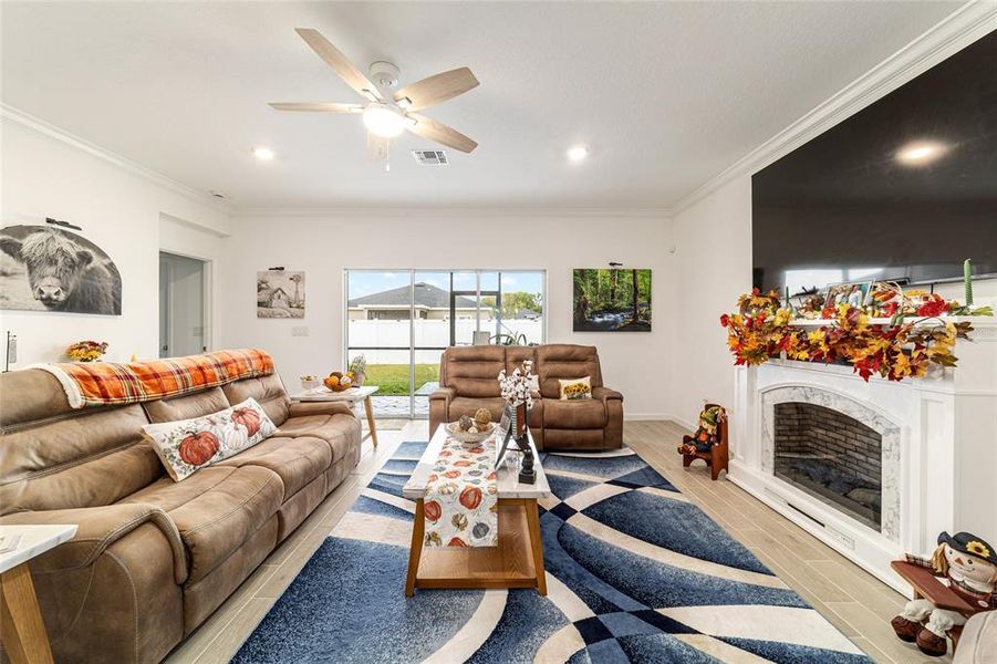 Furnished interior view inside a new home in Country Lane Estates, Williston (Image 46).