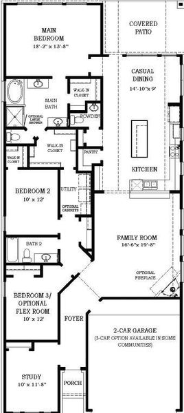 2D floor plan layout of this home in Artavia, Conroe, TX (Image 4).