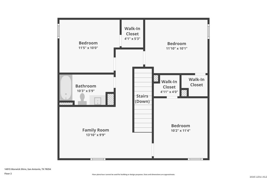 2D floor plan layout of this home in Waterwheel, San Antonio, TX (Image 4).