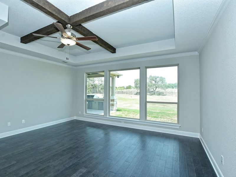 Representative unfurnished interior of a home built from the Madera II by Giddens Homes in Scofield Farms Estates, Georgetown (Image 331).