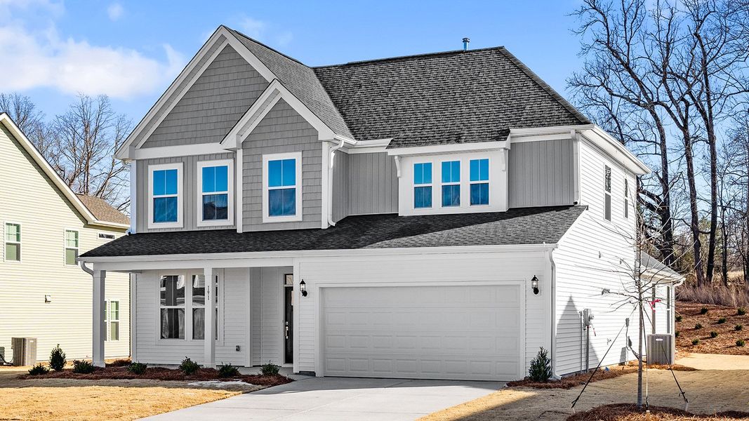 Front exterior of a new home in Fieldstone, Lexington, NC, highlighting curb appeal (Image 27).