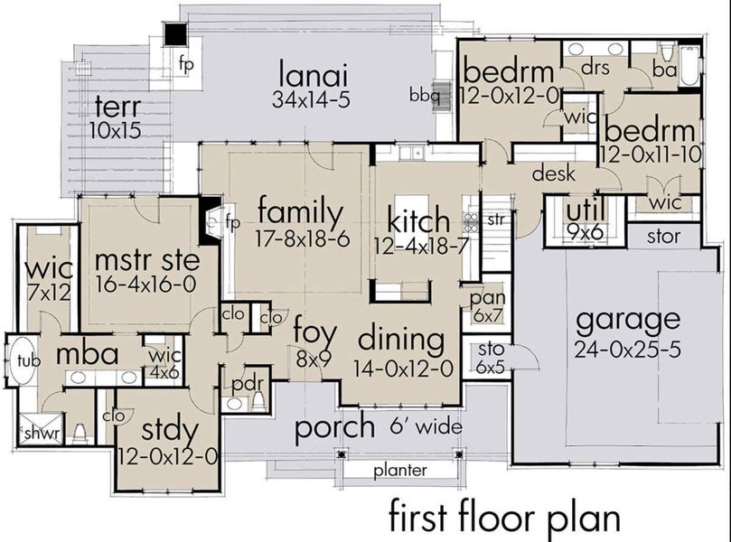 2D floor plan layout for the Ashley by Zeal Home Builders in Echo Grove, Poolville, TX (Image 5). 2D floor plan layout for the Ashley by Zeal Home Builders in Echo Grove, Poolville, TX (Image 5).