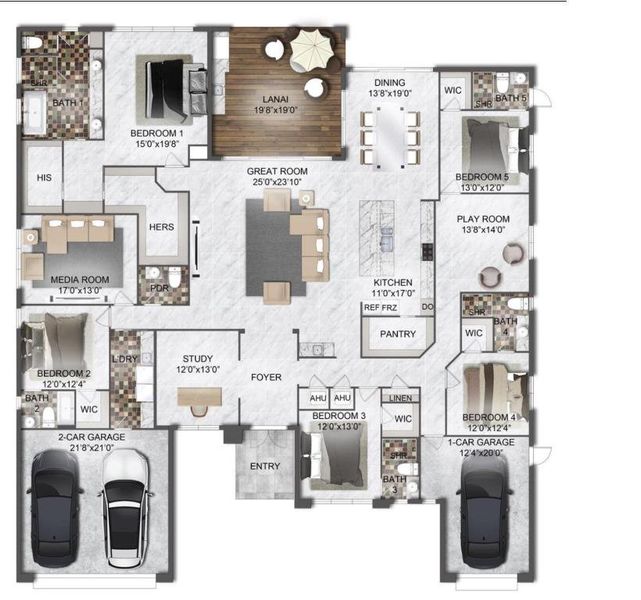 Floor Plan 3155 Equestrian Drive