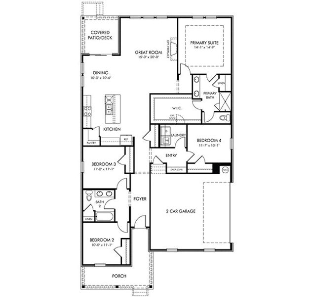 2D floor plan layout for the Nelson by Meritage Homes in Benders Cove - Estate Series, Mount Juliet, TN (Image 3). 2D floor plan layout for the Nelson by Meritage Homes in Benders Cove - Estate Series, Mount Juliet, TN (Image 3).