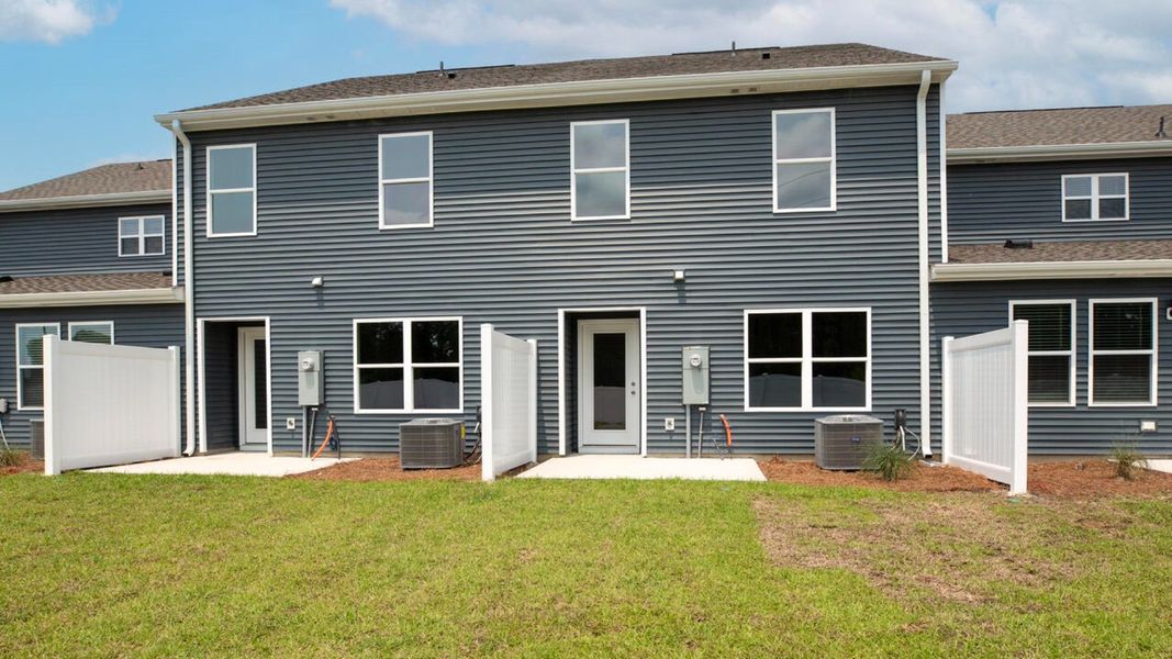 Representative exterior details of a home built from the PEARSON TH by D.R. Horton in The Willows at Blake Farm, Wilmington (Image 3).