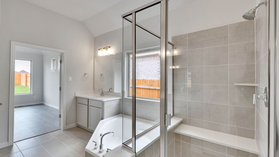 Furnished interior view inside a new home in Oaks at San Gabriel, Georgetown (Image 25).