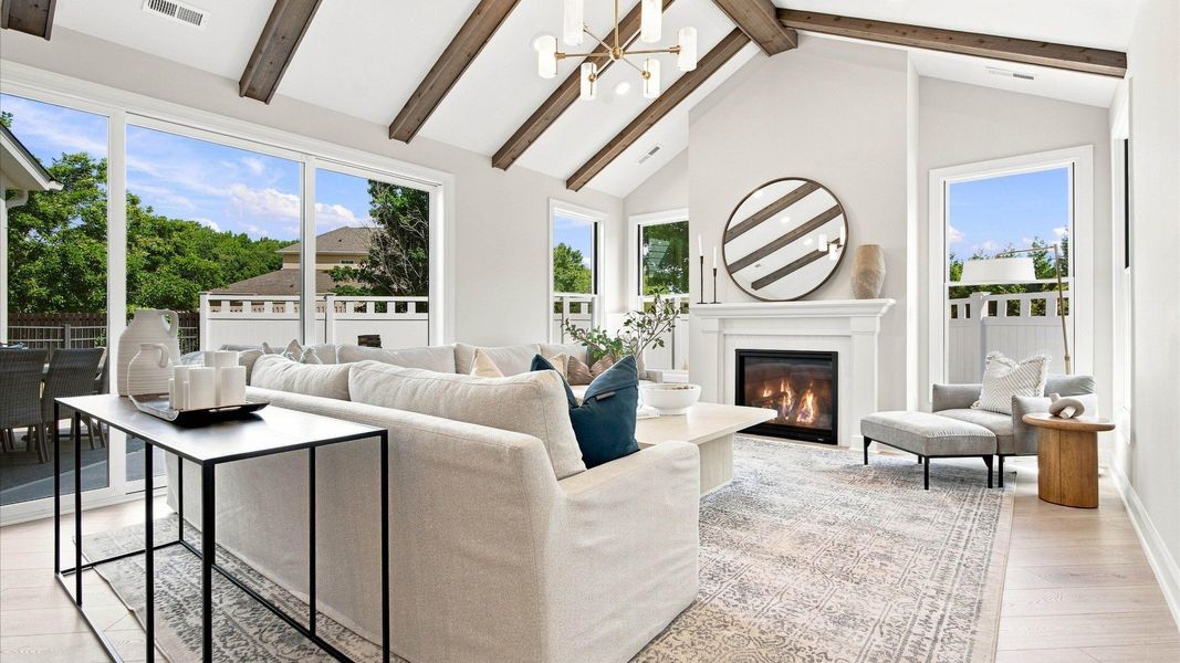 Furnished interior view inside a new home in The Courtyards at Hodges Farm, Charlotte (Image 9).