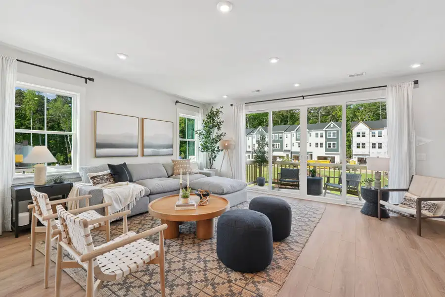 Furnished interior view inside a new home in Twinleaf Townes, Chapel Hill (Image 7).