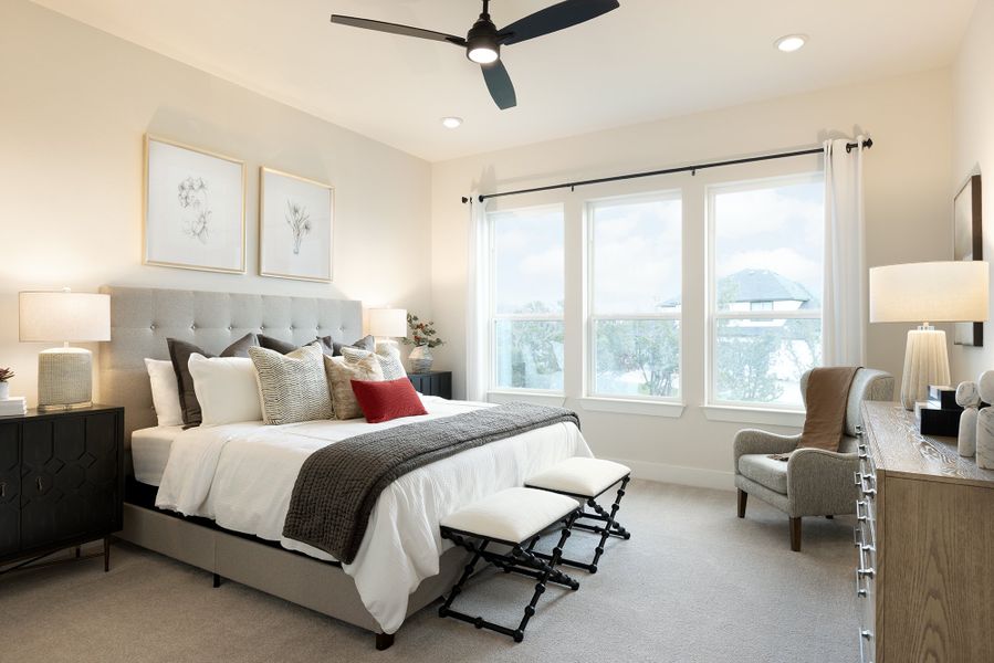 Representative furnished interior of a home built from the Sisterdale by Beazer Homes in Highland Estates, San Antonio (Image 7). Representative furnished interior of a home built from the Sisterdale by Beazer Homes in Highland Estates, San Antonio (Image 7).