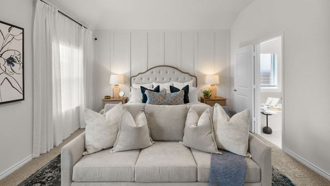 Representative furnished interior of a home built from the HOLLY by D.R. Horton in The Preserve at Forum, Grand Prairie (Image 16).