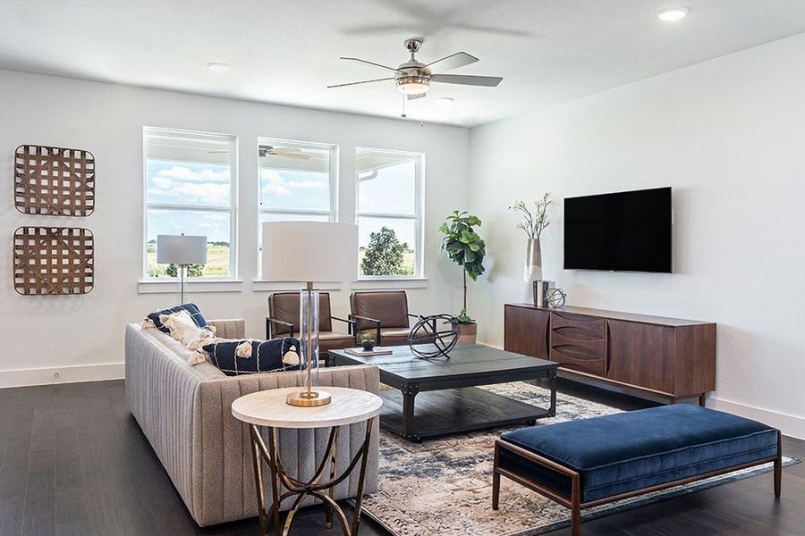 Representative furnished interior of a home built from the Trinity by Taylor Morrison in Emory Crossing 50s, Hutto (Image 10).