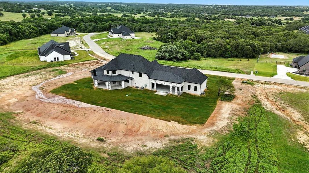 View from above of property