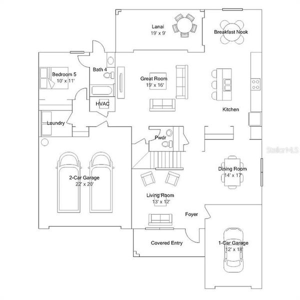 2D floor plan layout of this home in Rye Ranch: Manor Homes, Parrish, FL (Image 2). 2D floor plan layout of this home in Rye Ranch: Manor Homes, Parrish, FL (Image 2).