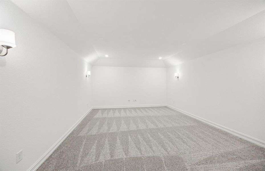 Media room on second level Media room on second level