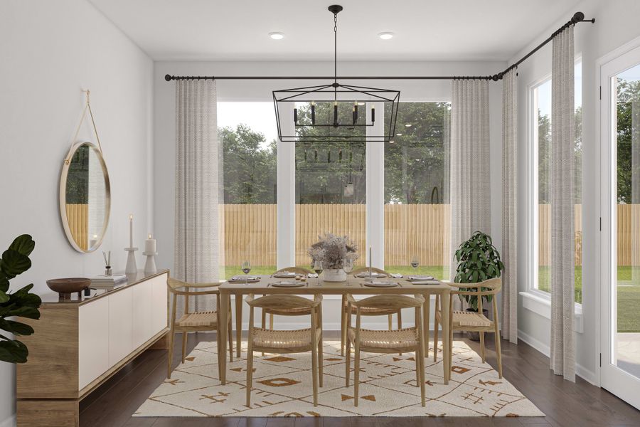 Representative furnished interior of a home built from the Enfield by Tri Pointe Homes in Lariat, Liberty Hill (Image 10).