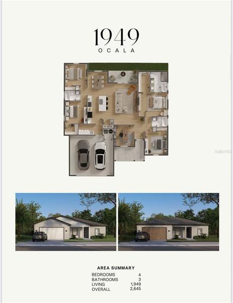 2D floor plan layout of this home in , Ocala, FL (Image 2).