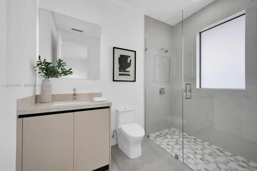 Furnished interior view inside a new home in , Miami (Image 12).