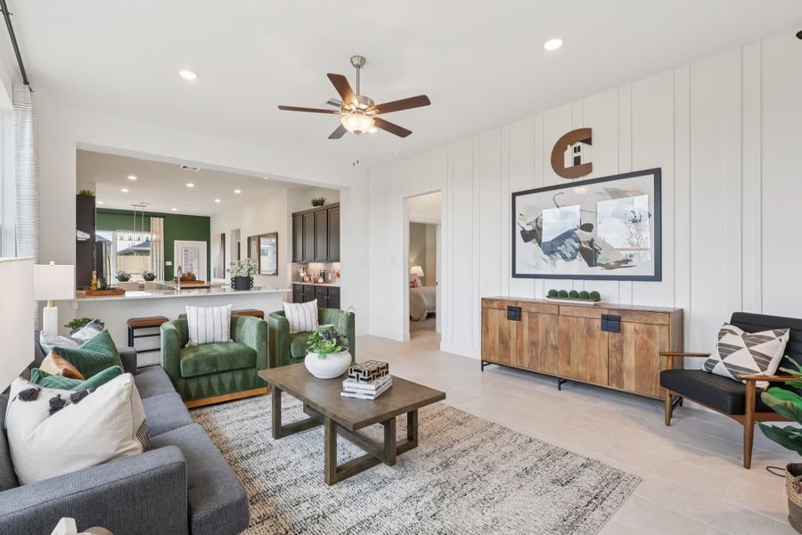 Furnished interior view inside a new home in Sunterra, Katy (Image 6).