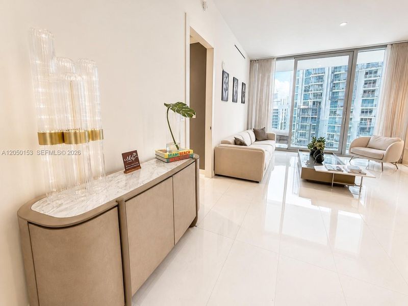 Furnished interior view inside a new home in , Miami (Image 7). Furnished interior view inside a new home in , Miami (Image 7).