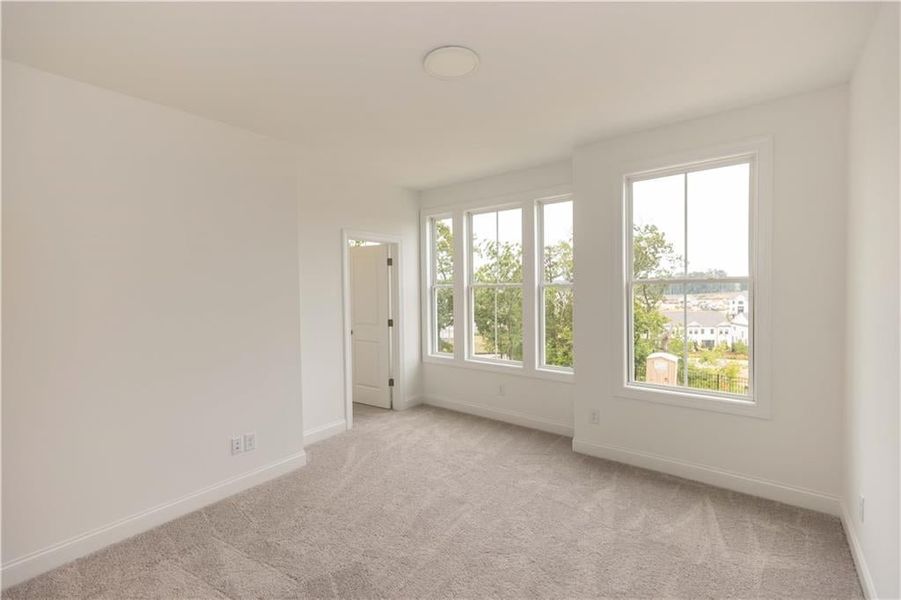 Secondary Bedroom - look at all the natural light! *Pictures are for illustration purposes only, not the actual home since it is under construction.*