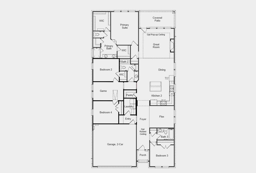 2D floor plan layout of this home in The Ranch at Uptown Celina 55s, Celina, TX (Image 7). 2D floor plan layout of this home in The Ranch at Uptown Celina 55s, Celina, TX (Image 7).
