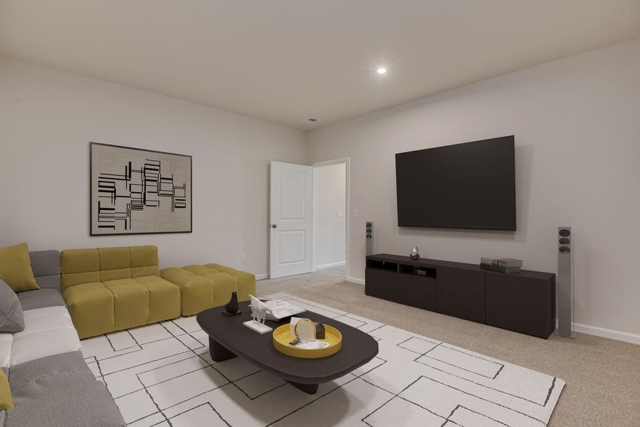 Media Room - Basement on select homesites