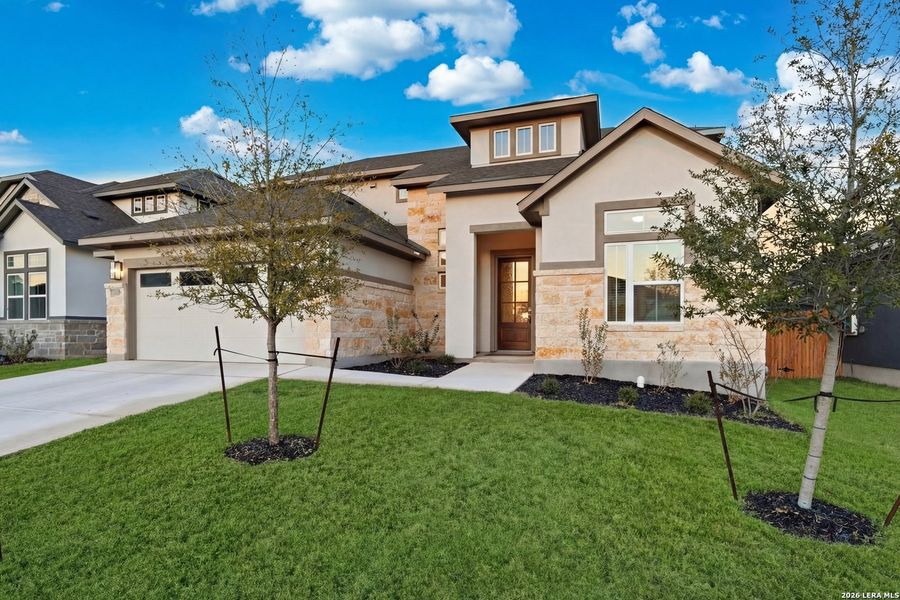 Front exterior of a new home in , Seguin, TX, highlighting curb appeal (Image 2). Front exterior of a new home in , Seguin, TX, highlighting curb appeal (Image 2).