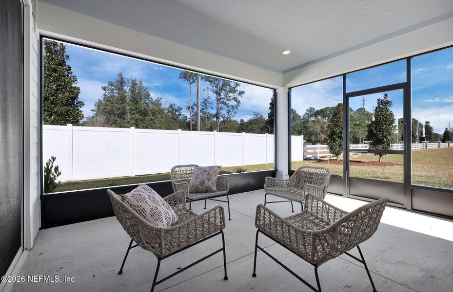 Exterior details and patio area of a home in Seminole Palms, Palm Coast (Image 3). Exterior details and patio area of a home in Seminole Palms, Palm Coast (Image 3).