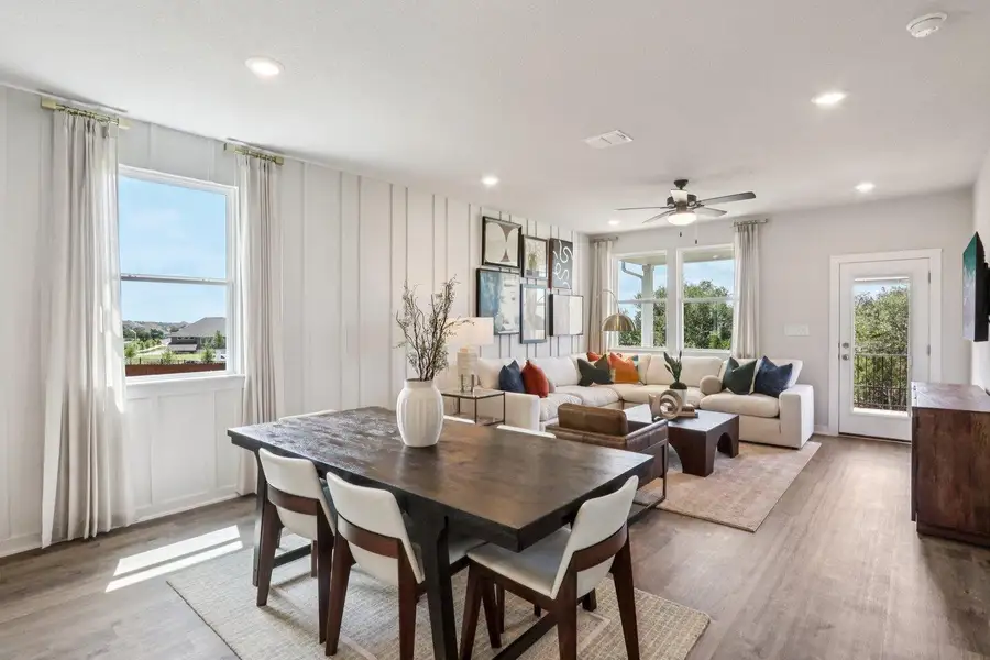 Furnished interior view inside a new home in The Glen at Stallion Run, Buda (Image 2). Furnished interior view inside a new home in The Glen at Stallion Run, Buda (Image 2).