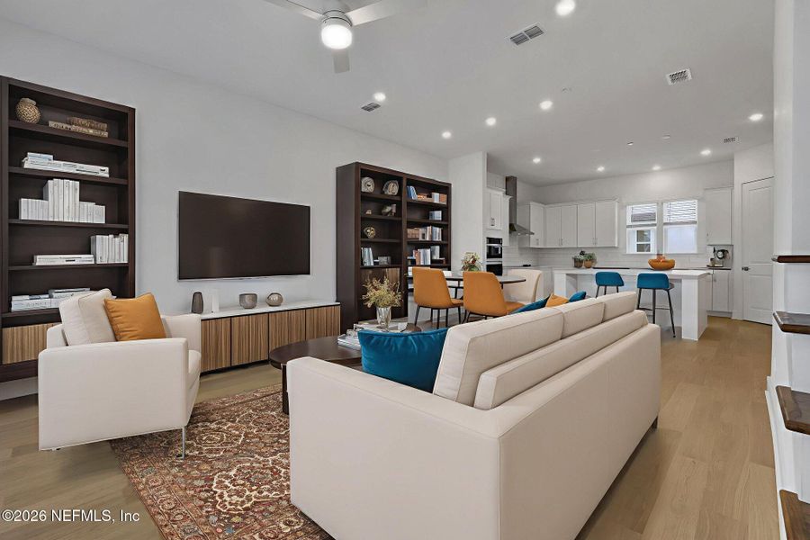 Furnished interior view inside a new home in North Beach Townhomes, Jacksonville Beach (Image 16).