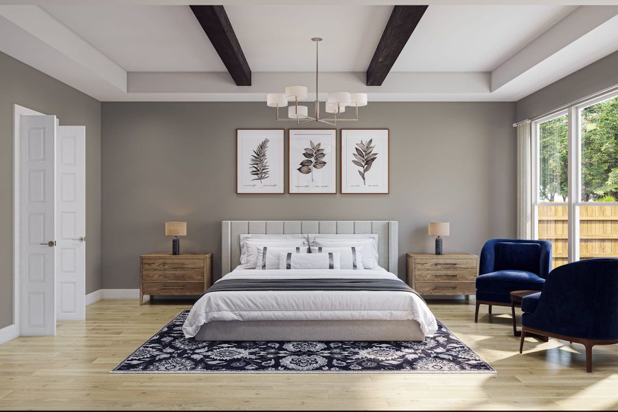 Furnished interior in a model home at Harvest Green in Richmond (Image 22).