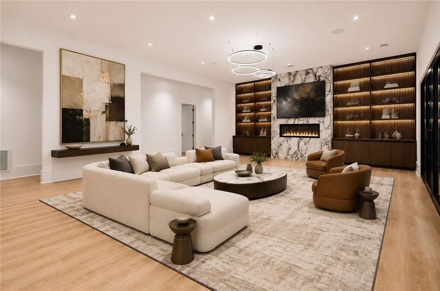 Furnished interior view inside a new home in , Alpharetta (Image 65).