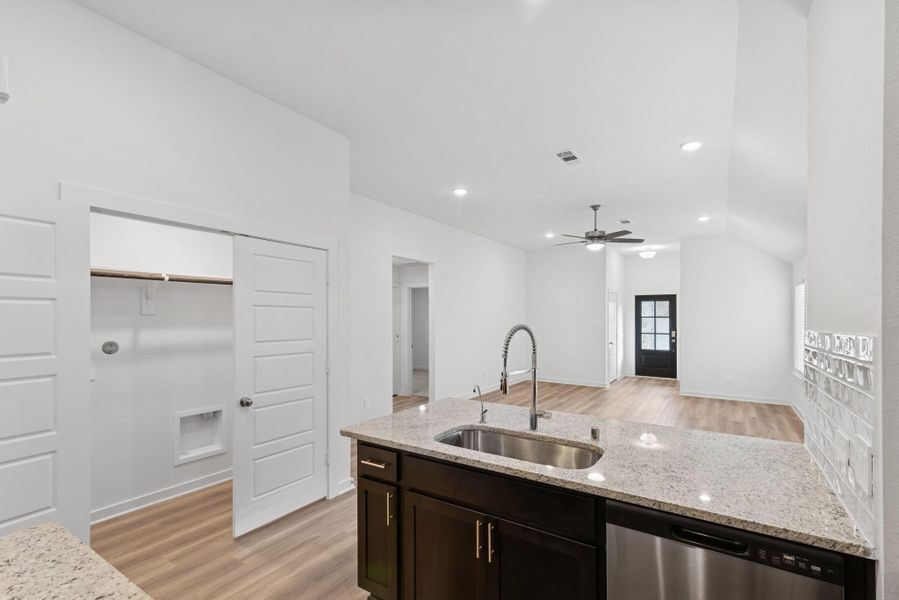 Furnished interior view inside a new home in Pinewood at Grand Texas, New Caney (Image 5). Furnished interior view inside a new home in Pinewood at Grand Texas, New Caney (Image 5).