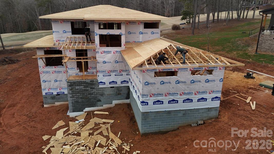 In-progress construction of a new home in , Statesville, NC (Image 6).