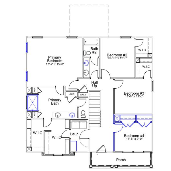 2D floor plan layout of this home in East Wynd, Hampstead, NC (Image 3).