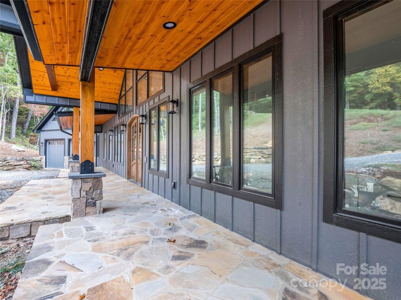 Exterior details and patio area of a home in , Mill Spring (Image 22).