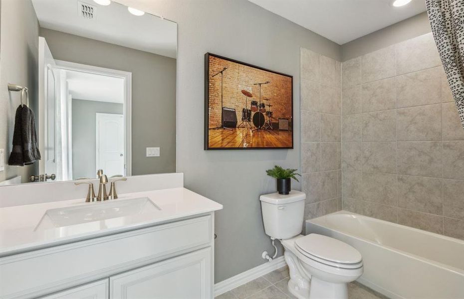 Spacious secondary bathroom*real home pictured, model furniture not included