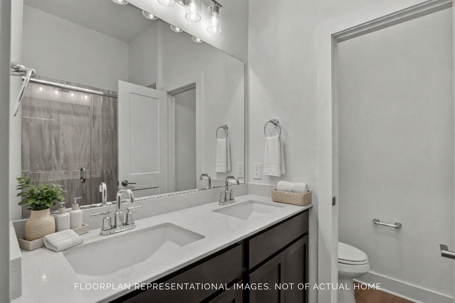 Furnished interior view inside a new home in Lone Star Landing, Montgomery (Image 9).