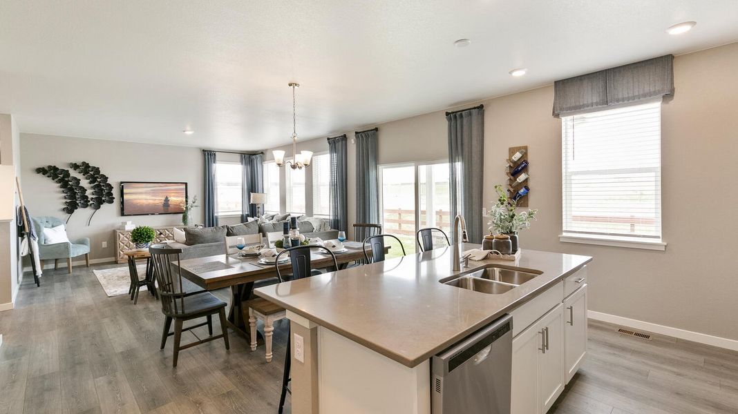 Furnished interior view inside a new home in Fossil Creek Ranch, Windsor (Image 6).