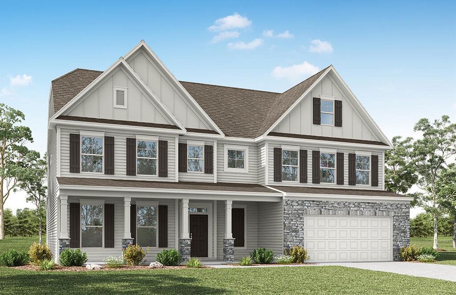 Representative exterior photo of a completed home built from the Waverly by Eastwood Homes in Arbordale Reserve, Blythewood, SC (Image 5).