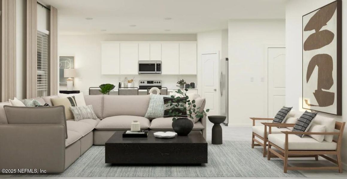 Furnished interior view inside a new home in Avalon Woods, Jacksonville (Image 7).