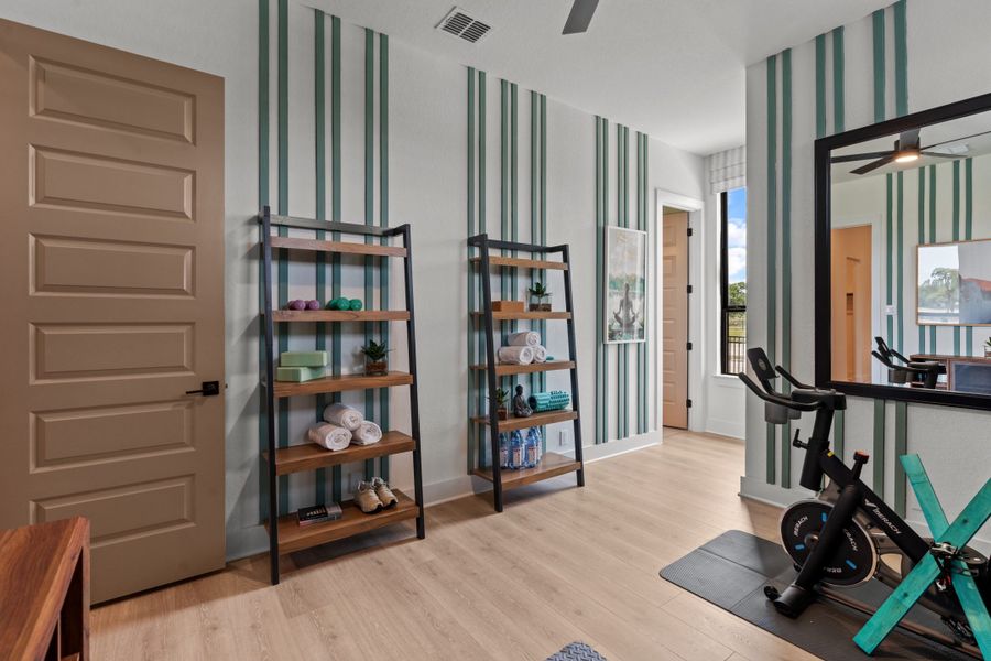 Furnished interior view inside a new home in Caliza Reserve, Boerne (Image 37).