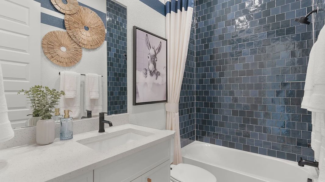 Representative furnished interior of a home built from the Malani by Chesmar Homes in Berry Creek Highlands, Georgetown (Image 10).