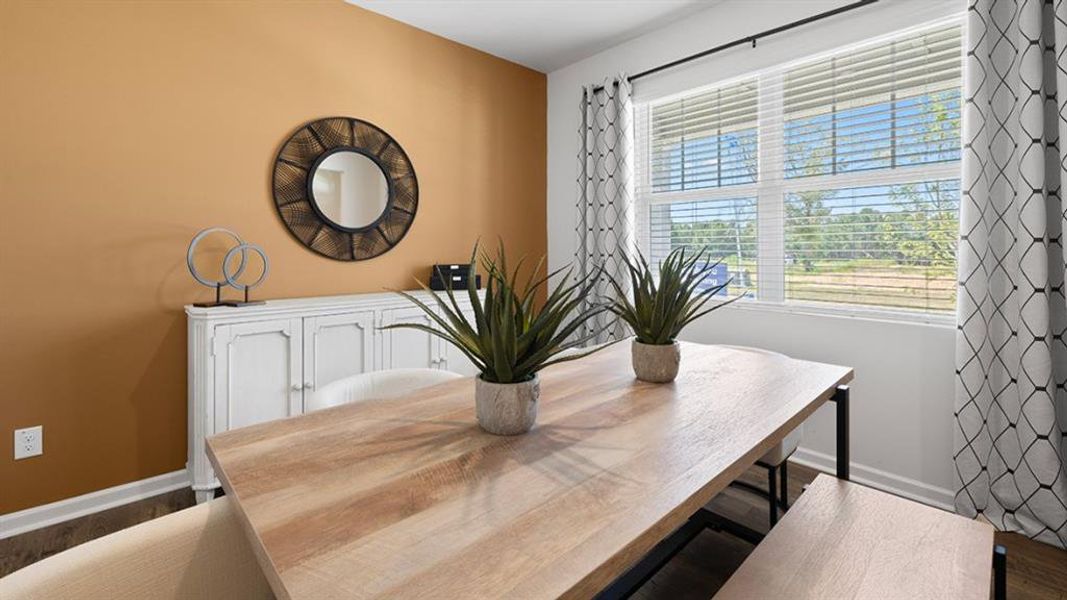 Furnished interior view inside a new home in Oaks at Cedar Grove, Fairburn (Image 27).