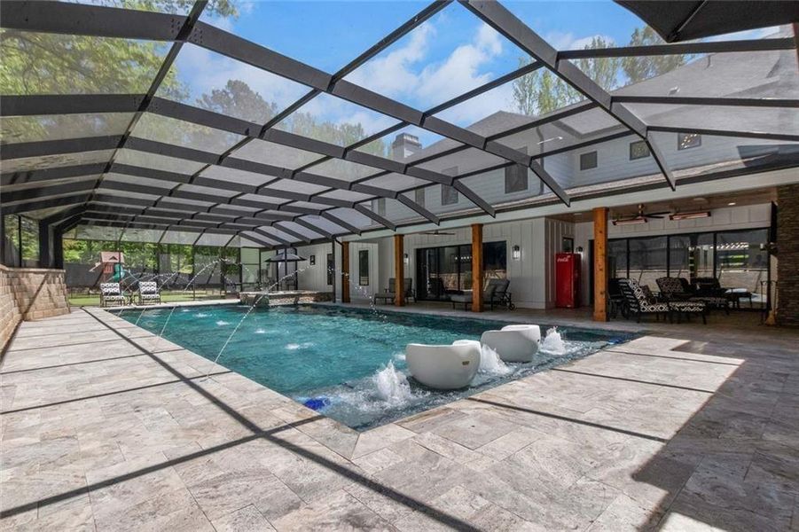 Exterior details and patio area of a home in , Roswell (Image 32).