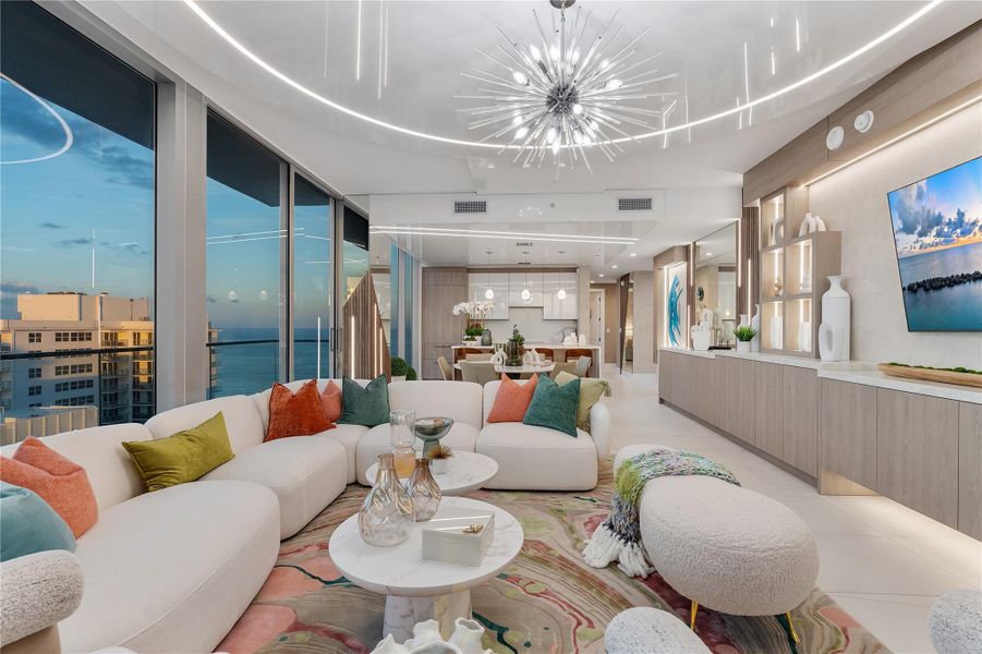 Furnished interior view inside a new home in , Fort Lauderdale (Image 23). Furnished interior view inside a new home in , Fort Lauderdale (Image 23).