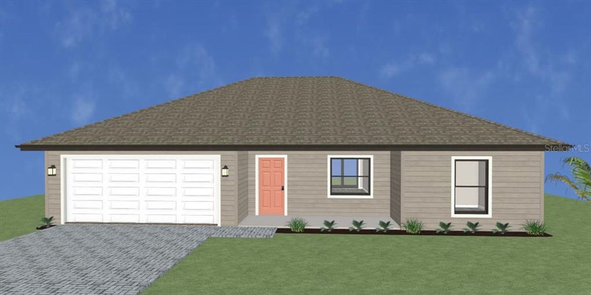 Front exterior of a new home in , Port Charlotte, FL, highlighting curb appeal (Image 2). Front exterior of a new home in , Port Charlotte, FL, highlighting curb appeal (Image 2).