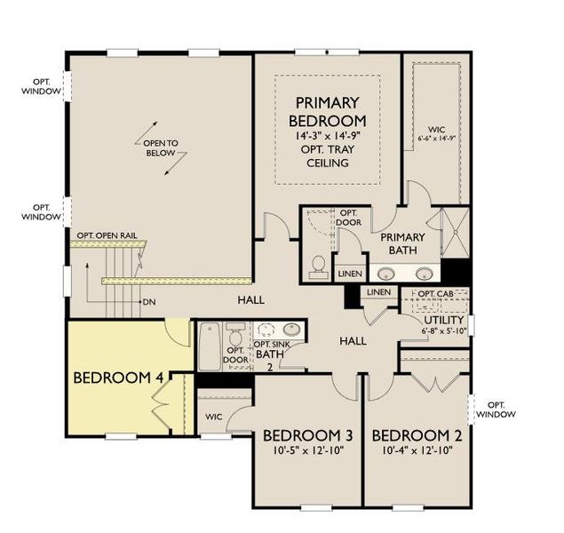 2D floor plan layout of this home in Watson Hill, Summerville, SC (Image 6).